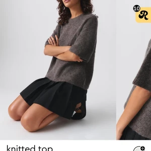 Stickad T-shirt gina - Grå/brun stickad T-shirt från Gina. Använd 2 gånger, i storlek S💕