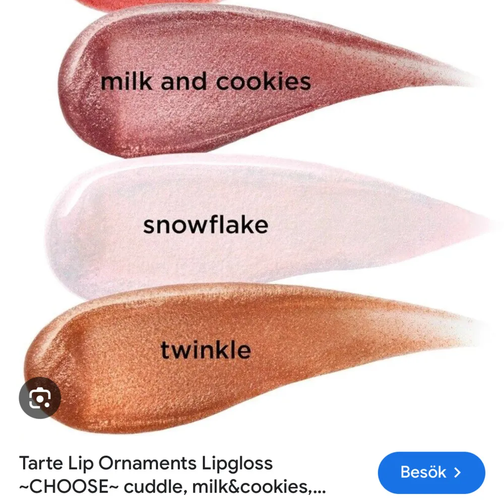 Oöppnad!  Tarte Lip Ornaments Lipgloss i färgen ”twinkle”. 5.2 ml. Skönhet.