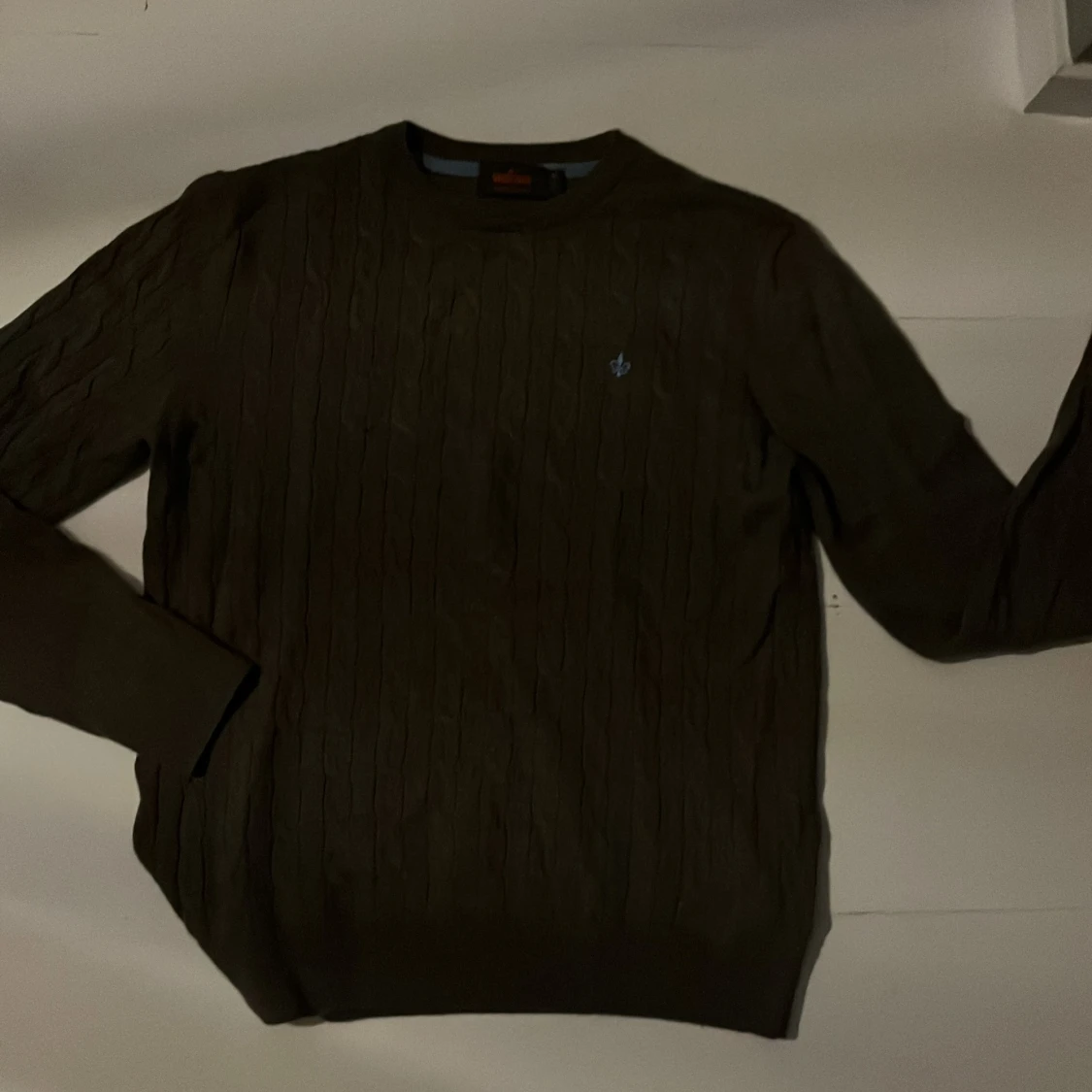 Brun kabelstickad tröja från Morris - 4