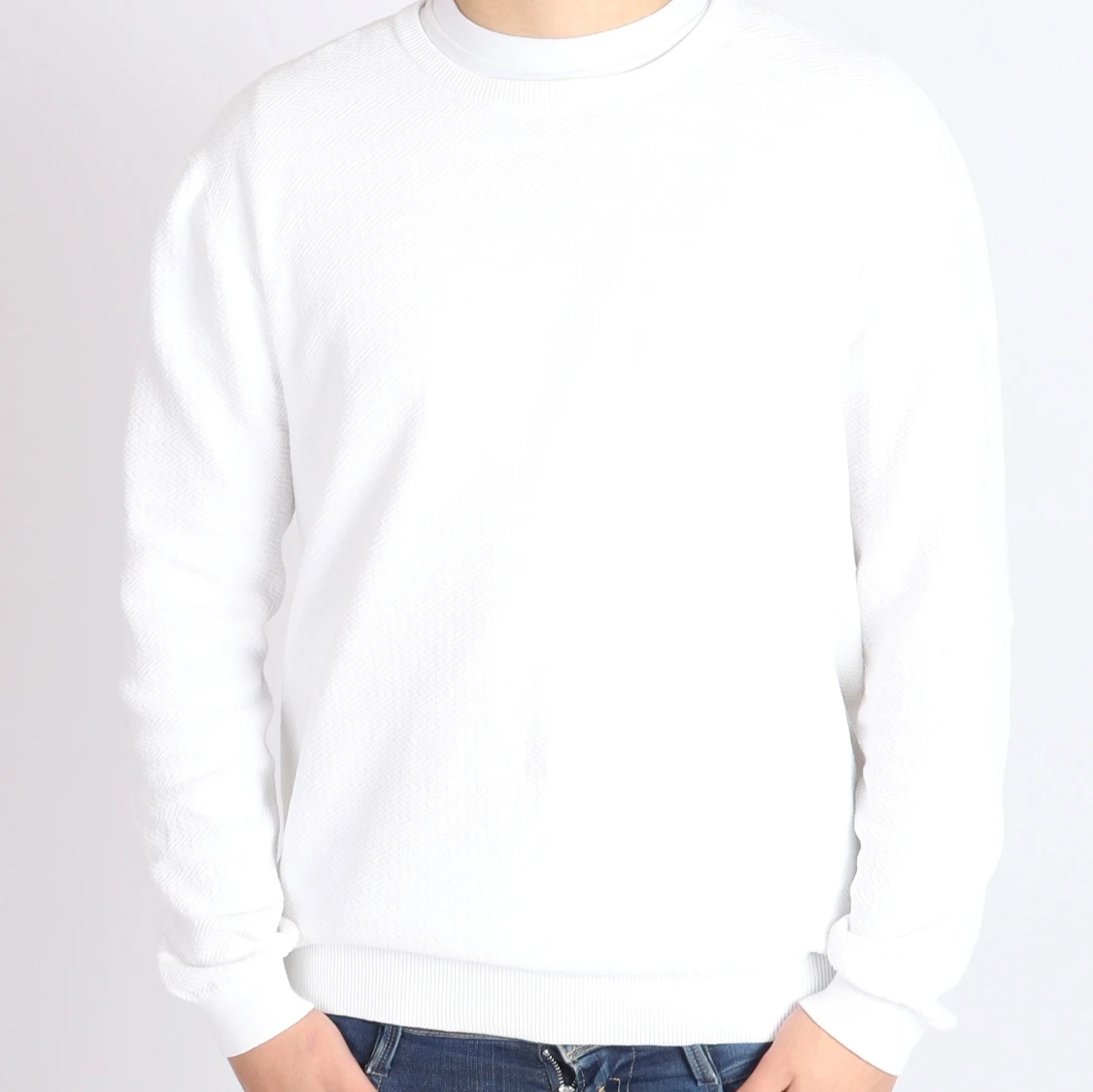 Vit stickad långärmad från These Glory Days