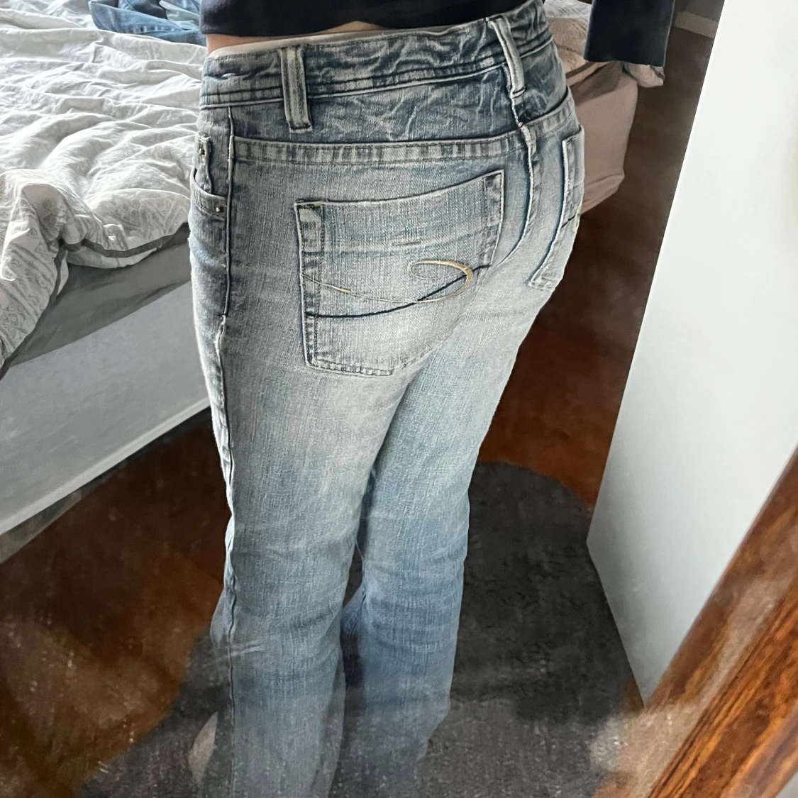 Blå jeans bootcut - 90