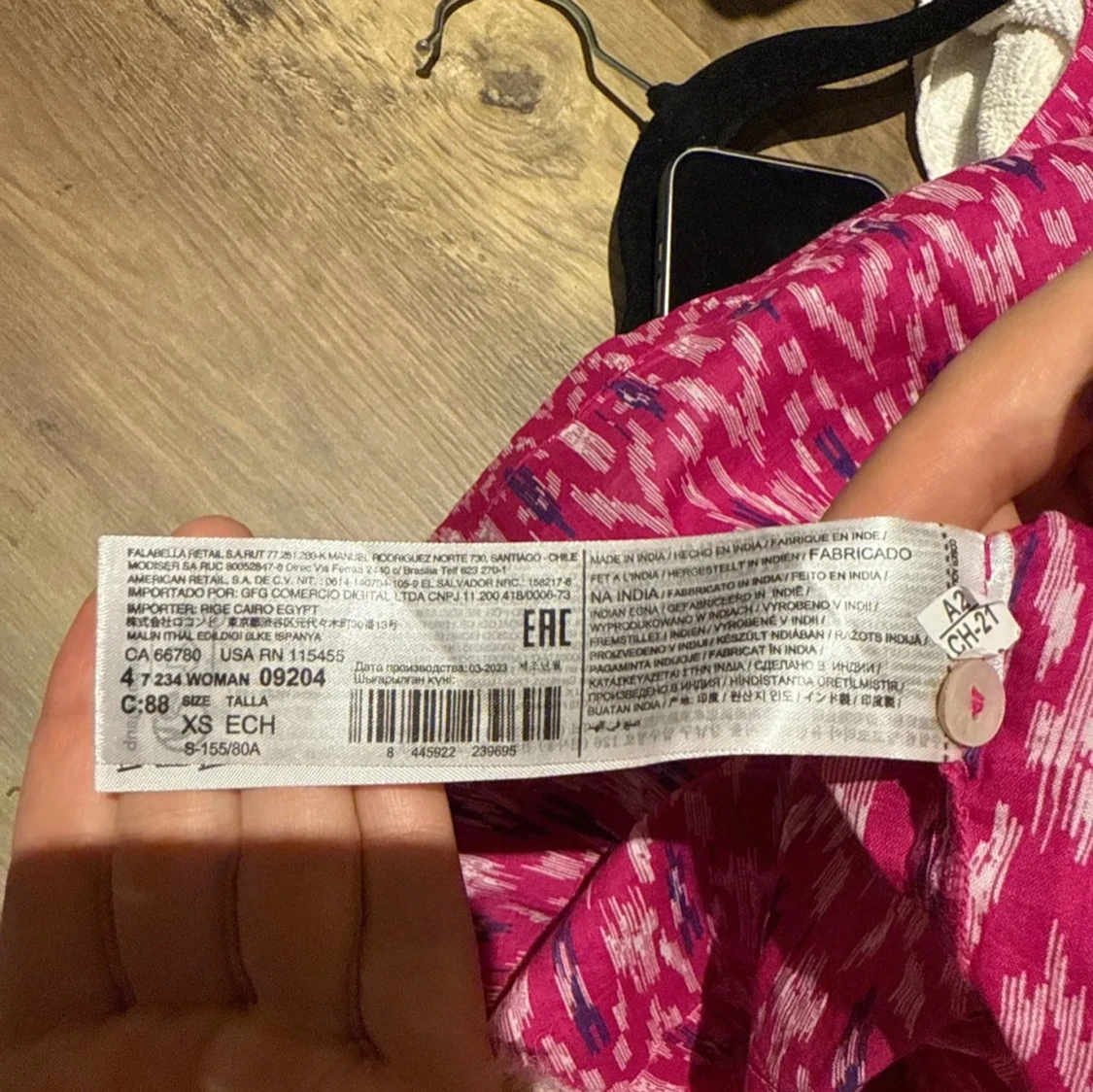 Mango rosa topp, storlek XS - 3