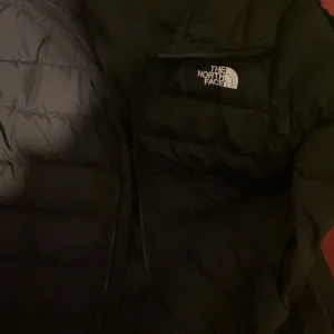 Svart dunjacka från The North Face - Säljer en stilren svart dunjacka från The North Face. Jackan har en praktisk dragkedja och är perfekt för kyligare väder. Den quiltade designen ger extra värme och komfort.