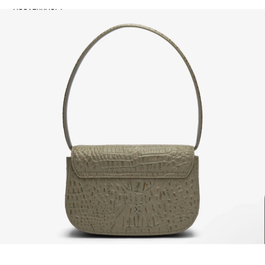 DIESEL Olivgrön axelväska med krokodilmönster - 90