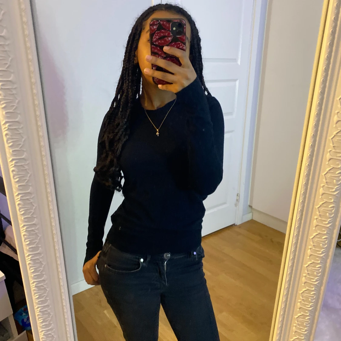 Svart långärmad tröja - 90