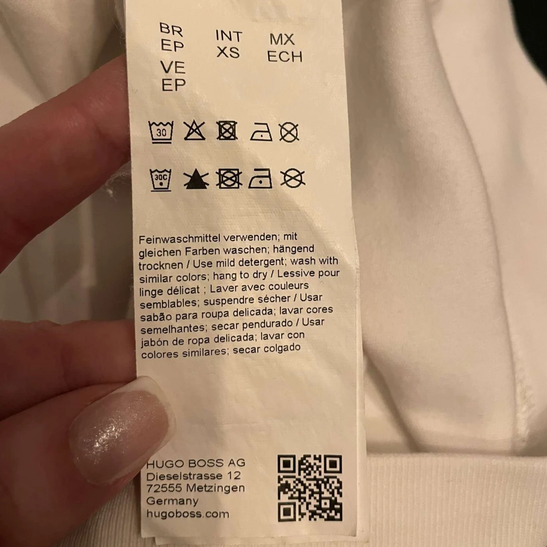 Vit långärmad tröja från Hugo Boss stl XS - 2