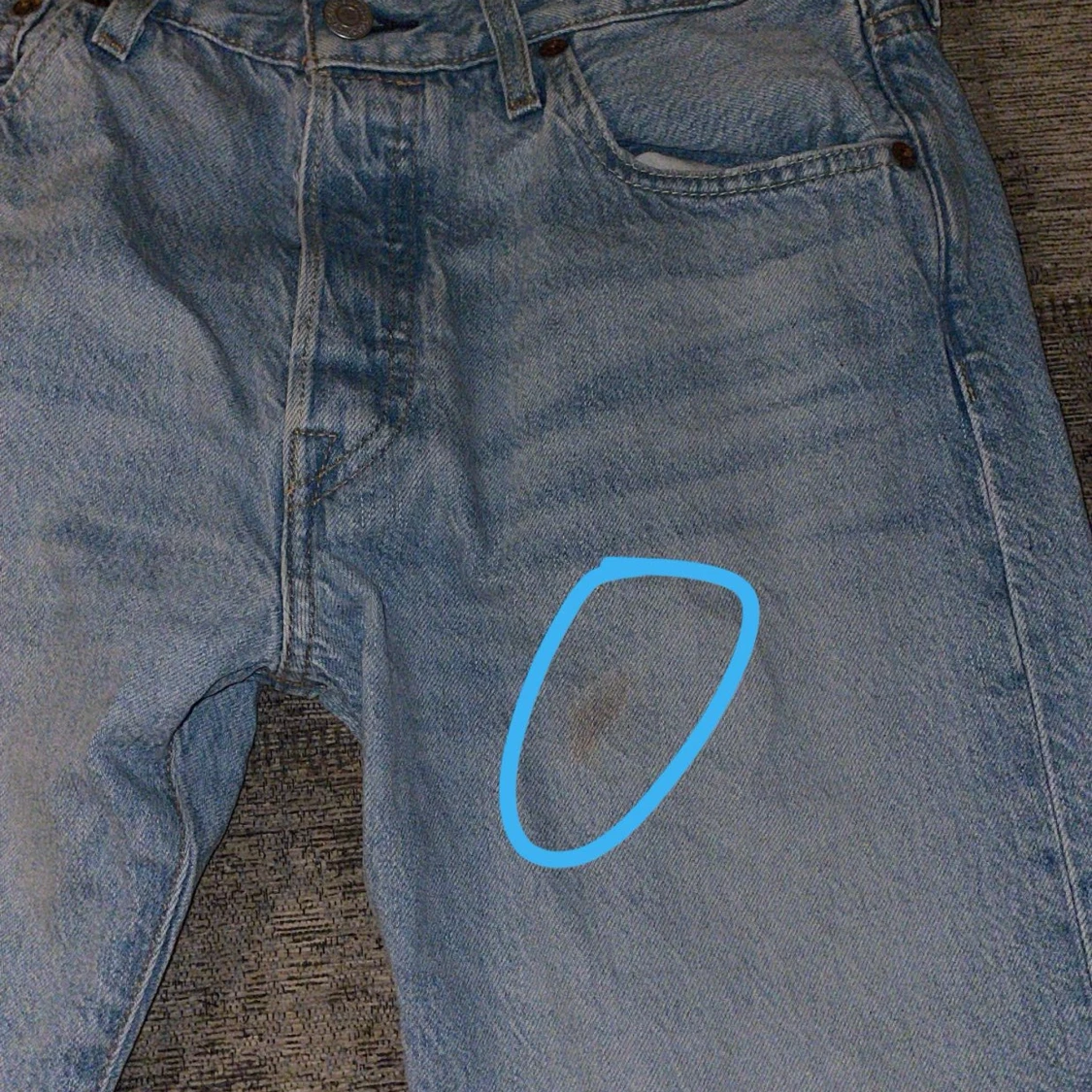 Ljusblå Levis 501 jeans - 4