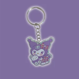 Kuromi nyckelring  - Ca 8cm stor totalt 