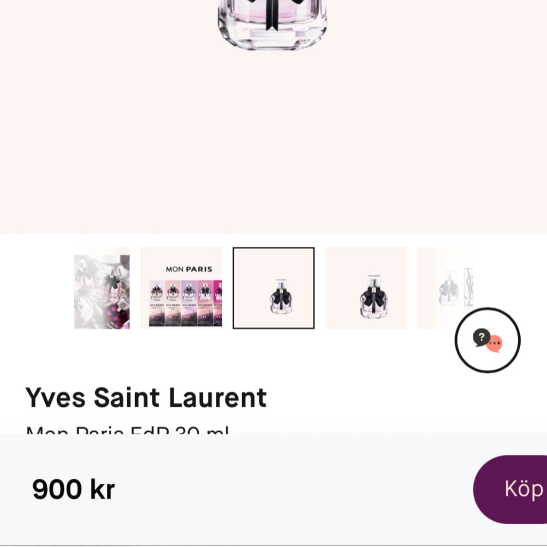 Parfym med svart rosett - 1