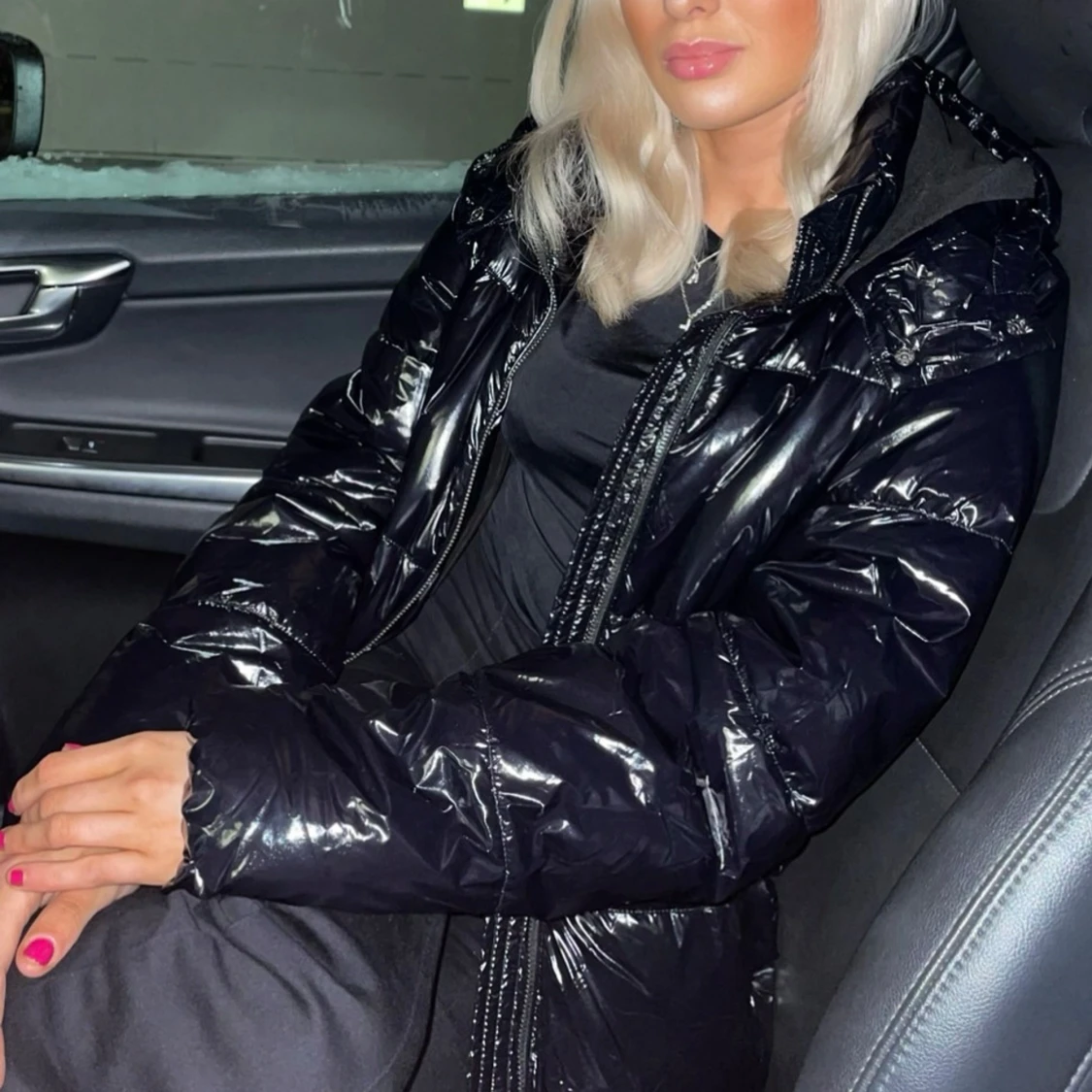 Everyday shiny puffer jacket