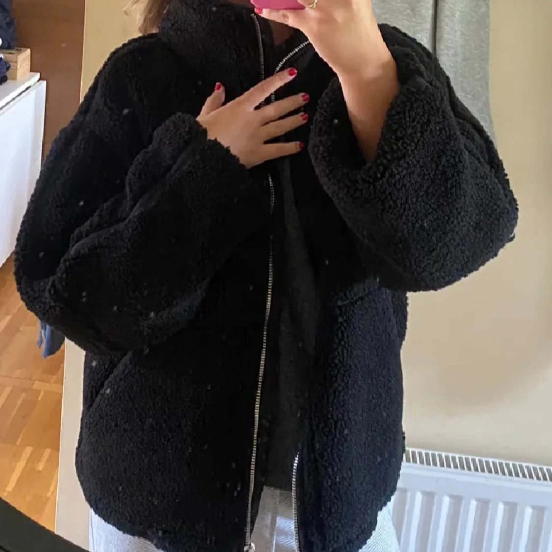 Svart teddyjacka från hm - 91
