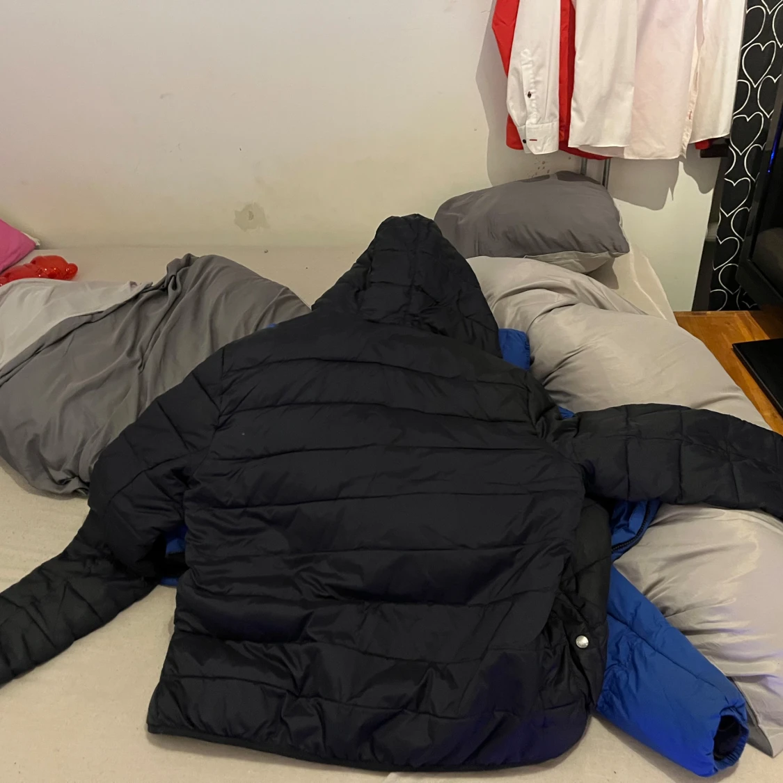 Svart Tommy hilfinger pufferjacka med huva - 91