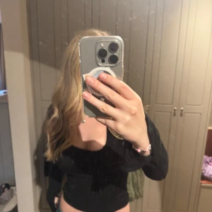 Svart långärmad topp - Säljer en snygg svart långärmad topp som är perfekt för både vardag och fest. Den har en tight passform som framhäver figuren och är superbekväm att ha på sig. Passar perfekt till jeans eller kjol för en stilren look.