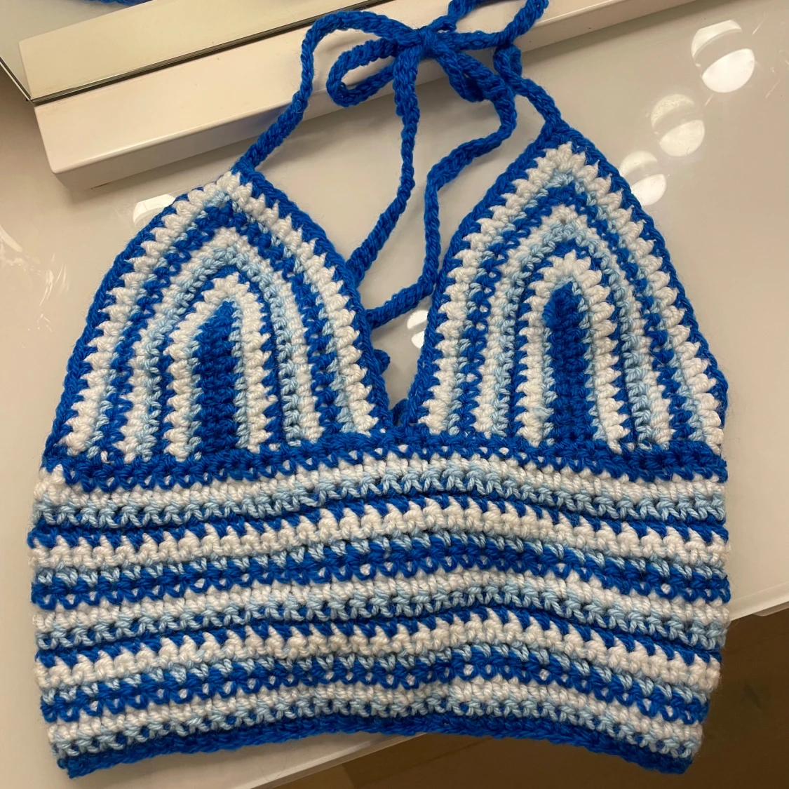 Stickad topp 💙🪩 - 91