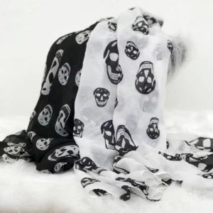 Dödskalle / skull scarf / halsduk / sjal  - Mått 167.00*70.00 cm 145kr/st 