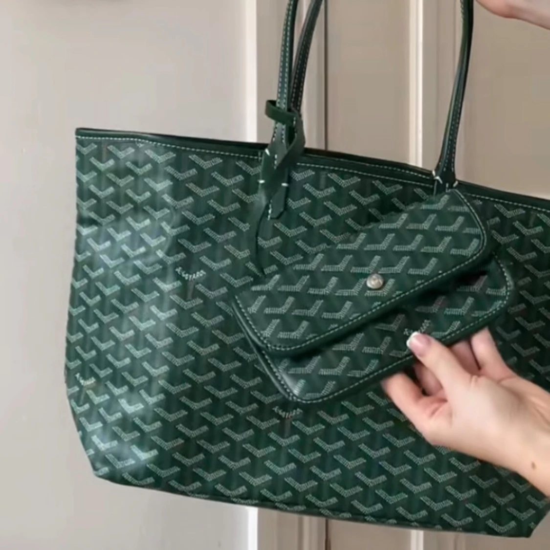 Grön  shoppingväska - 1