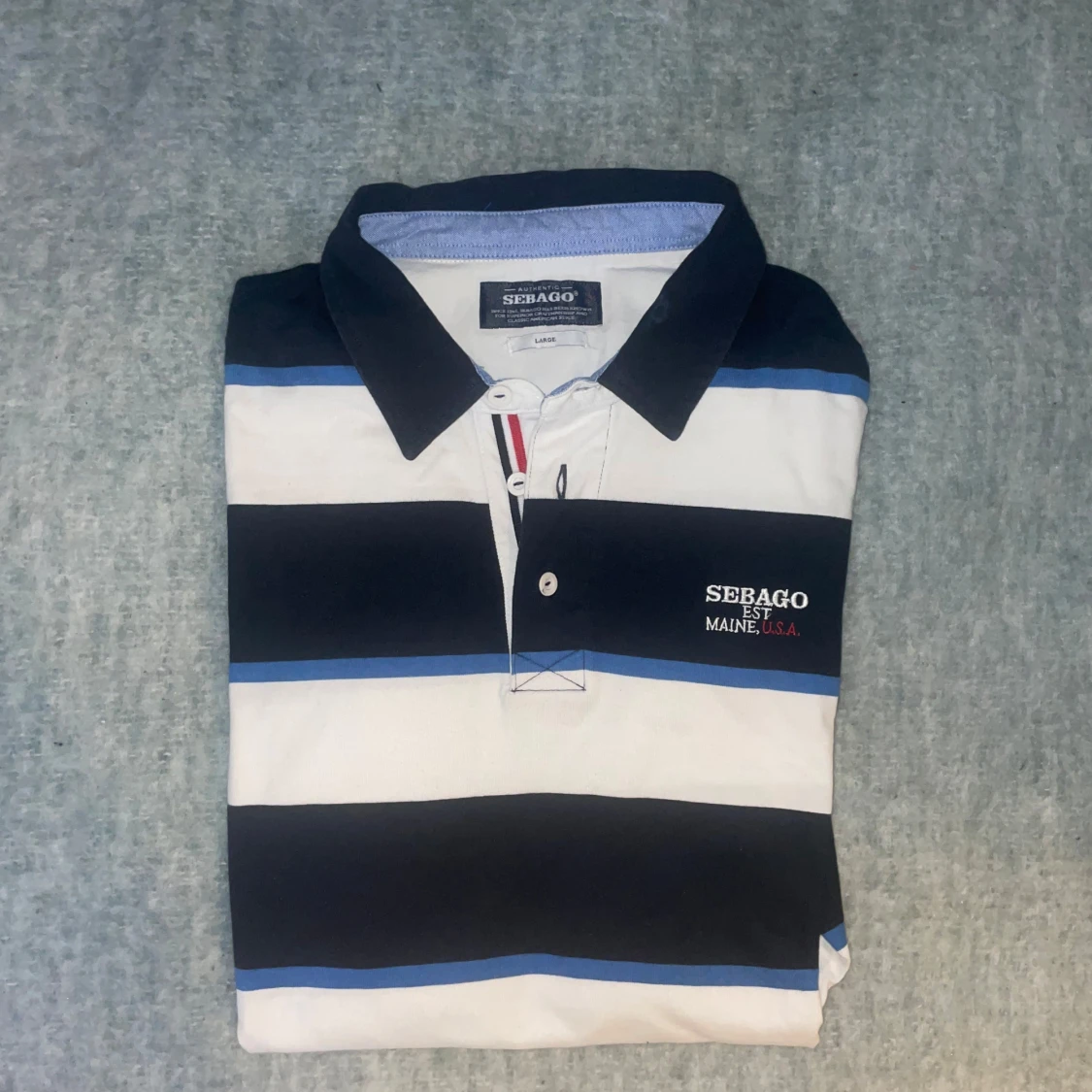 Randig pikétröja från Sebago - 1