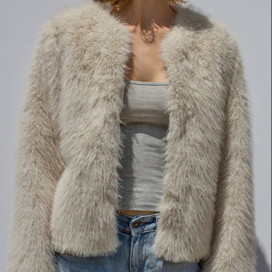 Vit pälsjacka😍 - 1