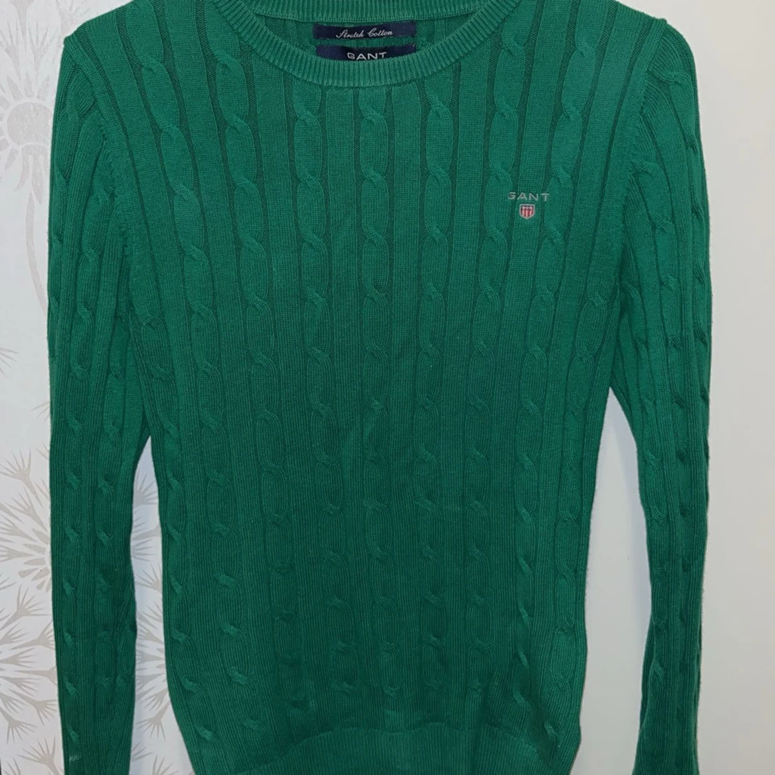 Grön kabelstickad tröja från GANT - 1