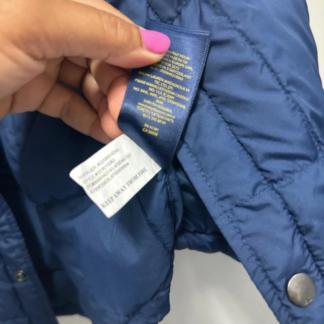 Blå quiltad jacka från Polo Ralph Lauren - 91