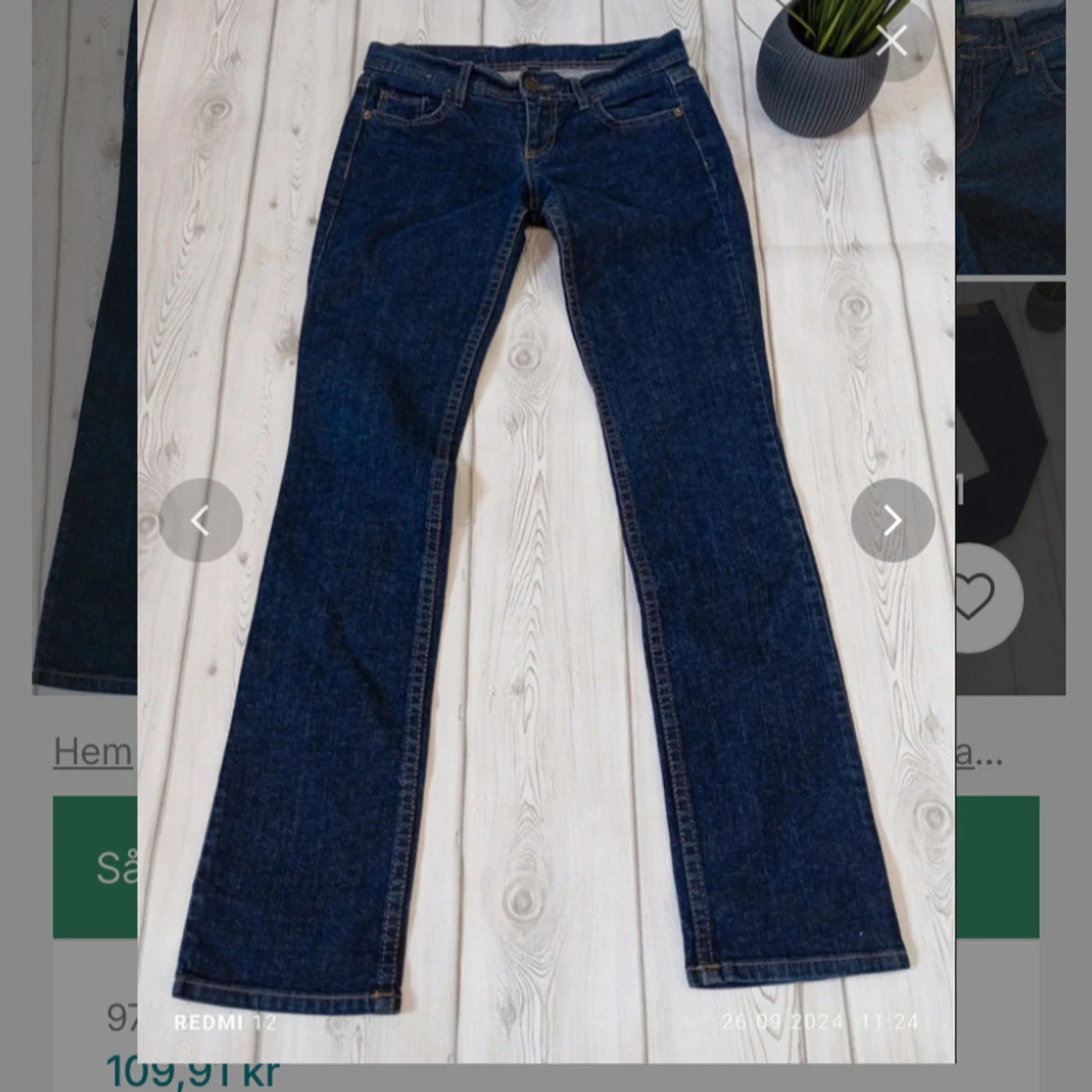 Mörkblå jeans från Benneton - 90