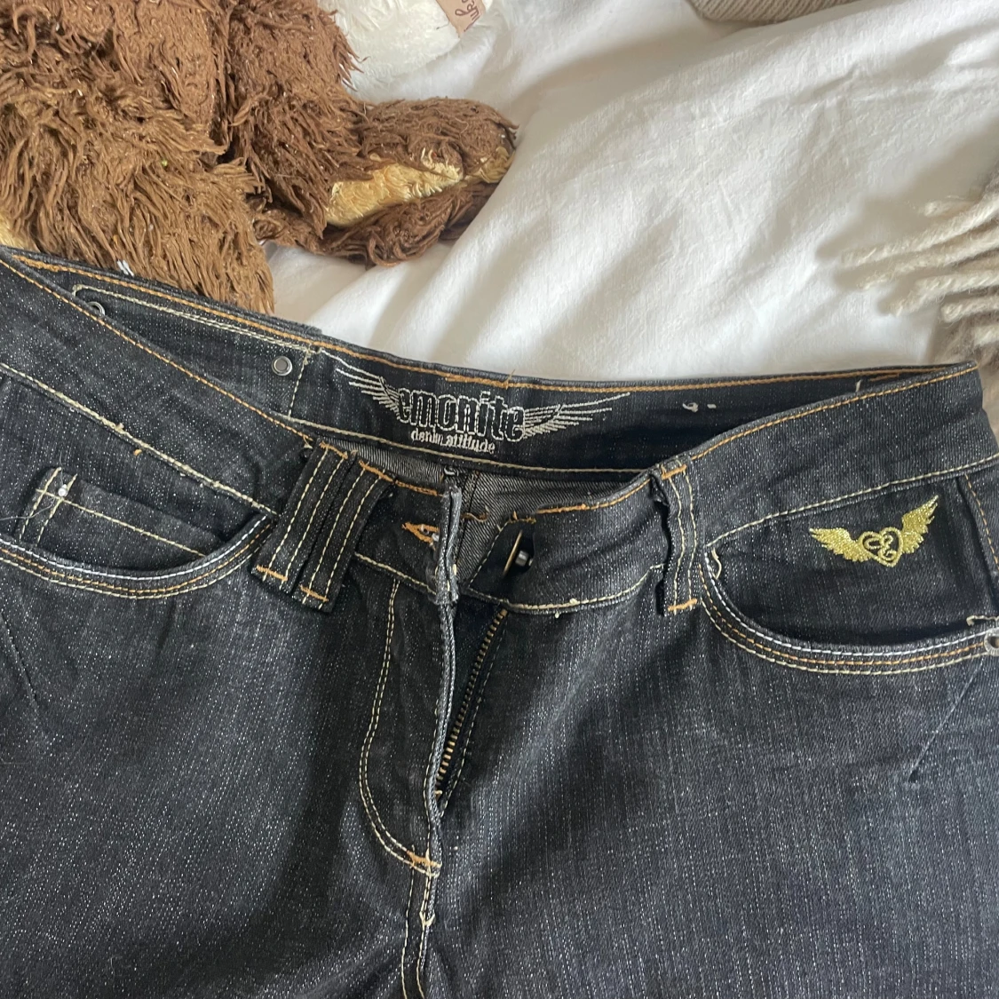 Lågmidjade mörka jeans - 91