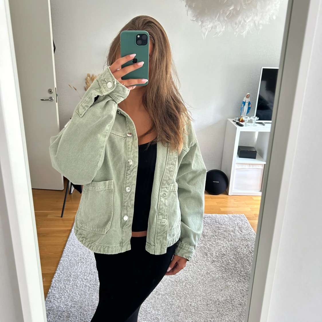 Grön jeansjacka 💚 - 90