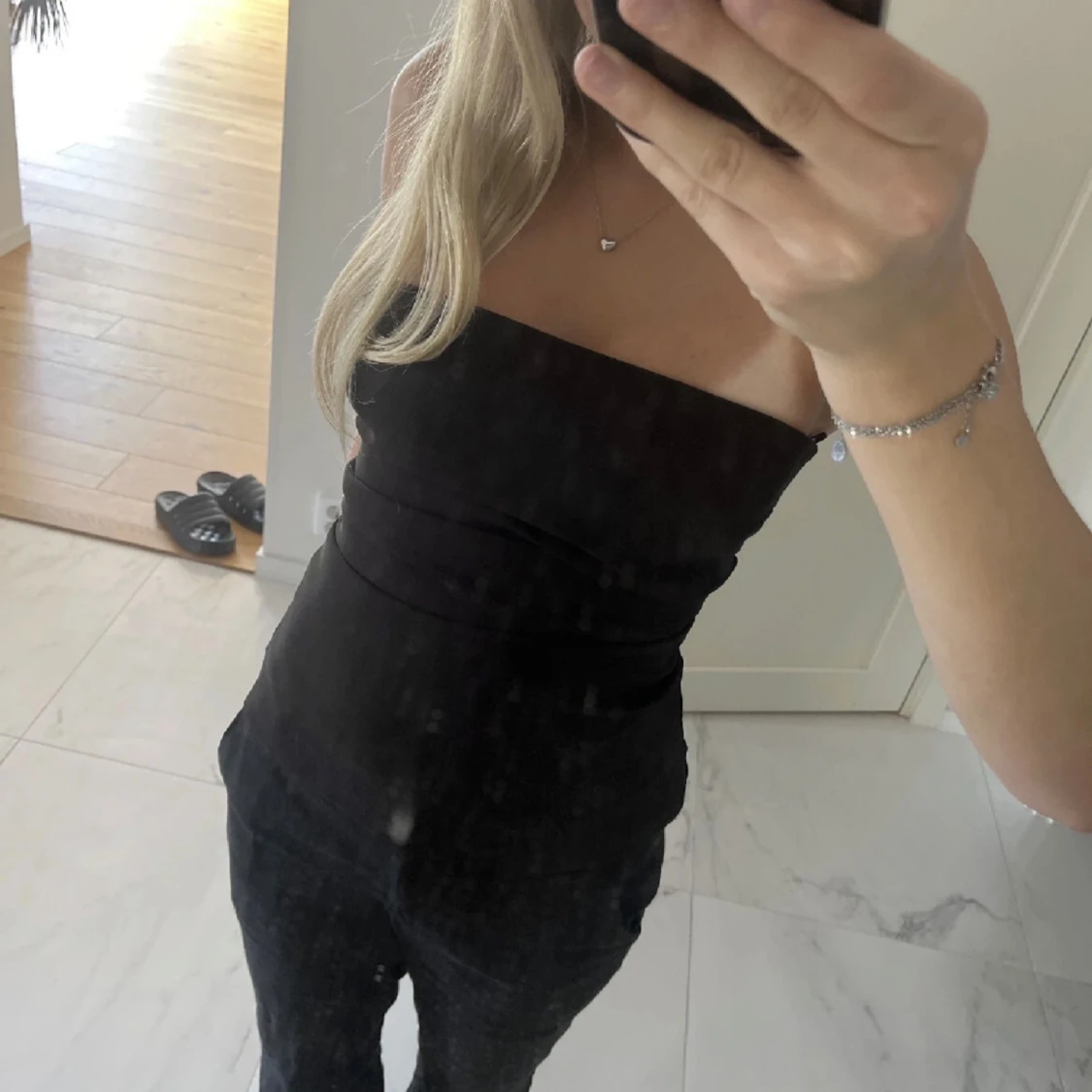 Draperad bandeau-topp