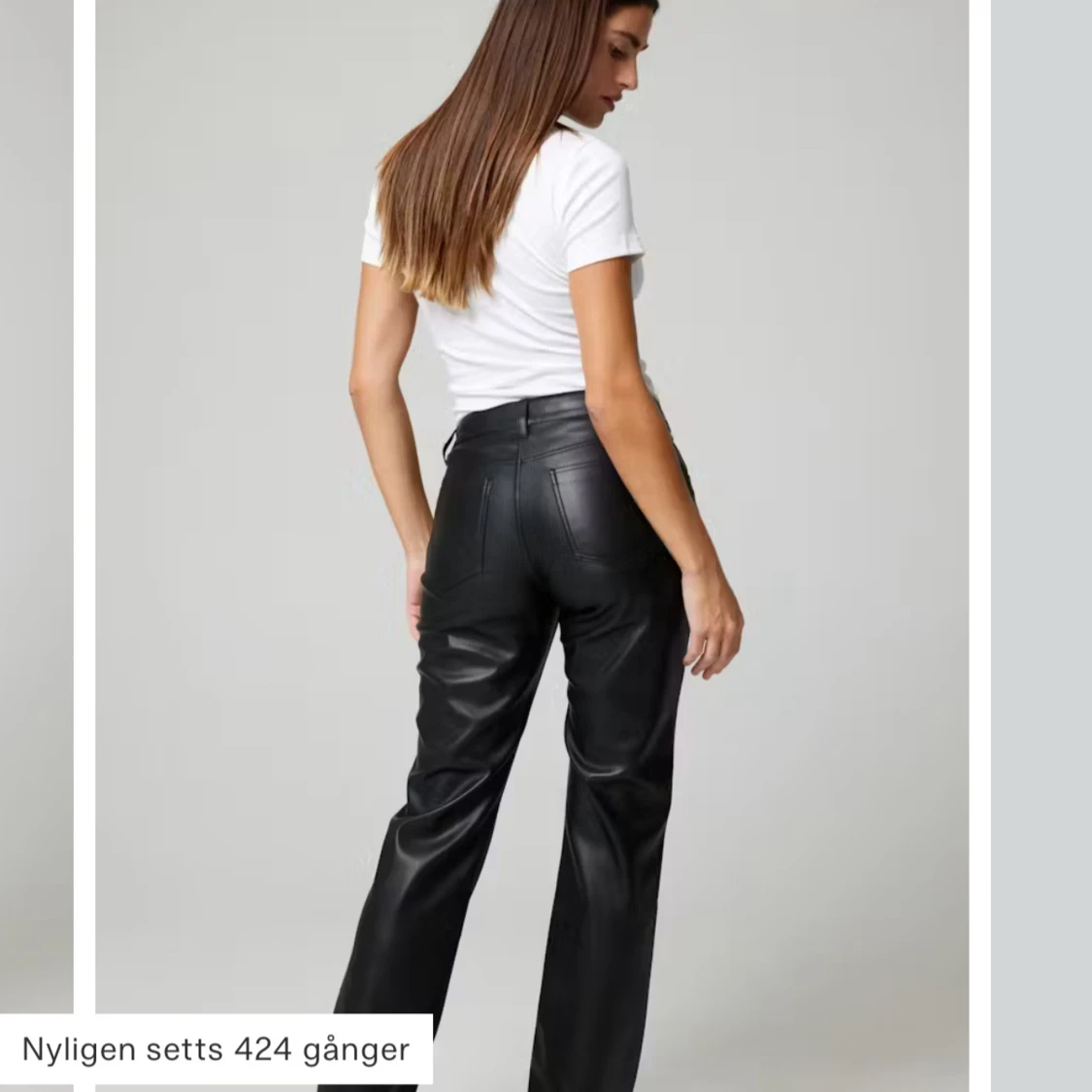 Svarta skinnbyxor - 90