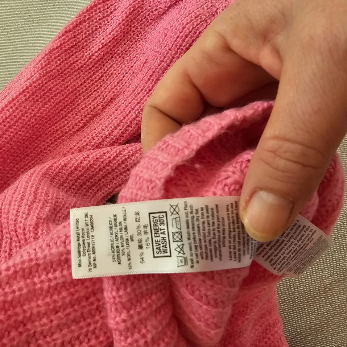 Rosa(pink) stickad tröja från Miss Selfridge  - 92