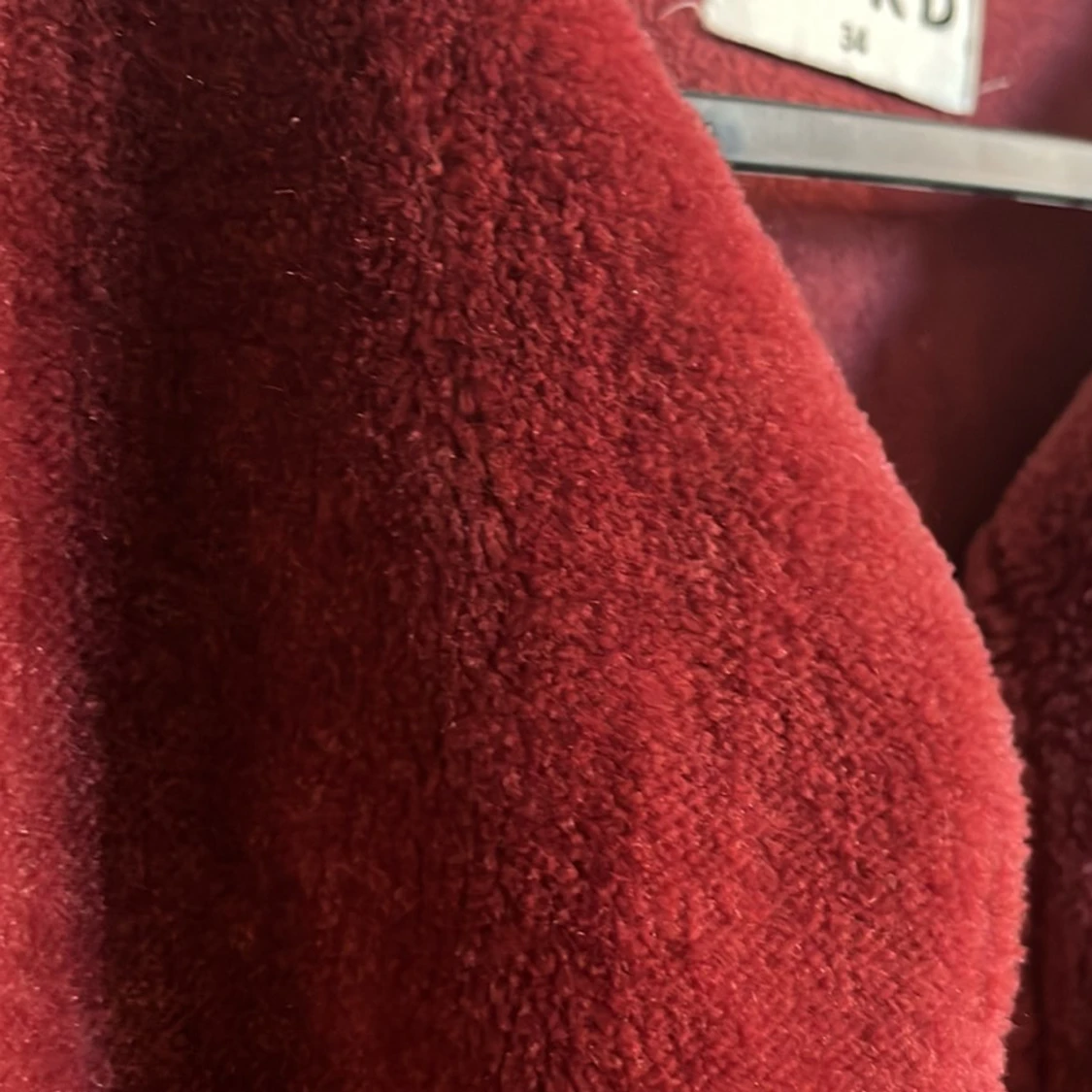 Vinröd teddyjacka - 91