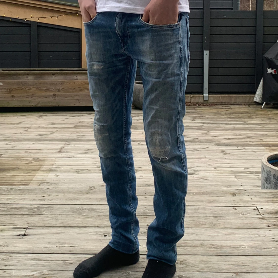 Blå replay jeans med slitningar - 2