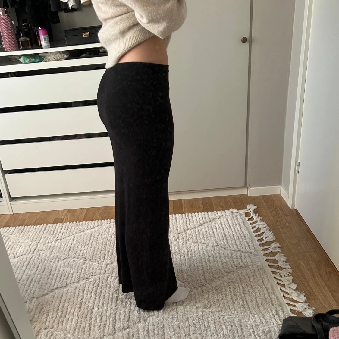 Maxikjol svart lång - 90