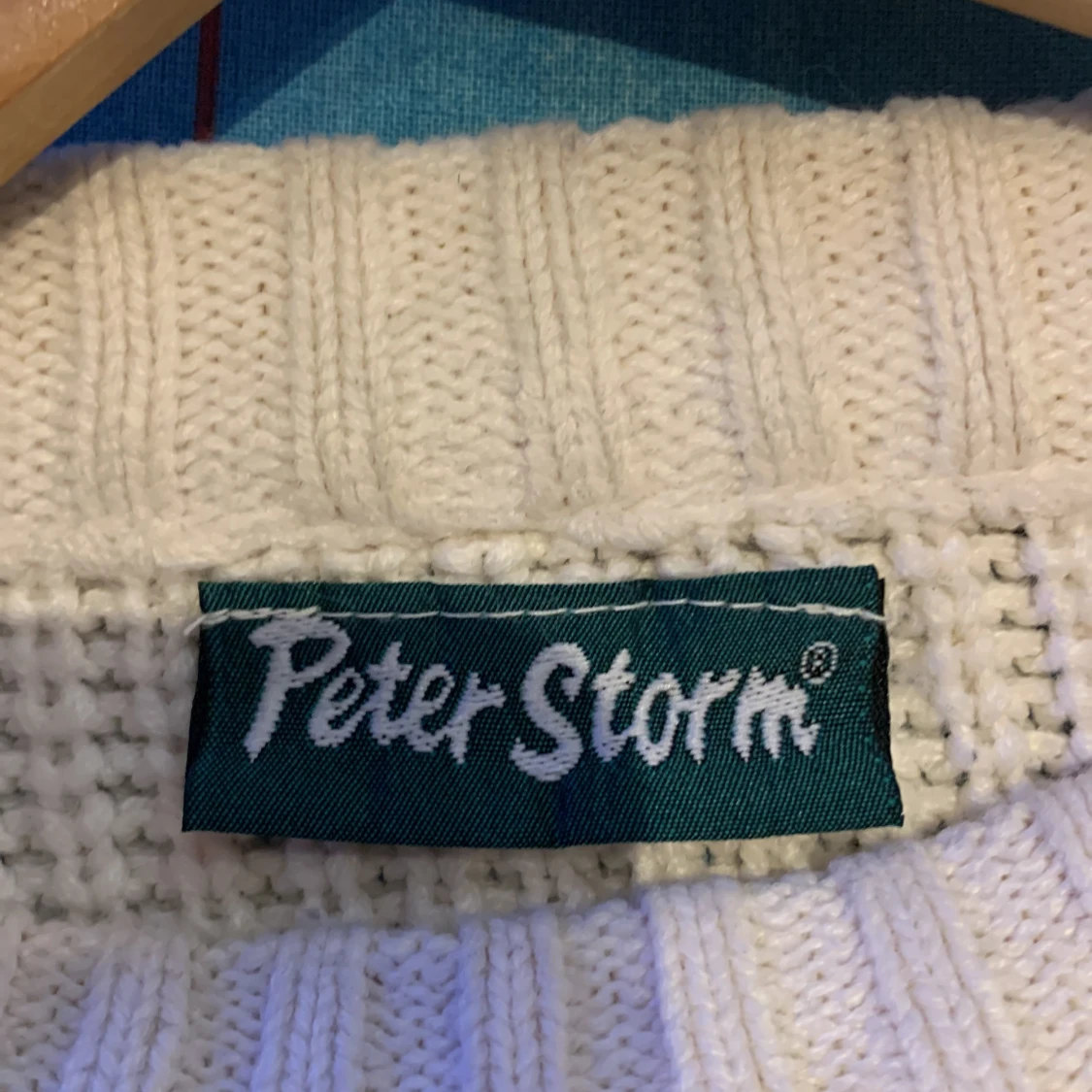 Grov Stickad vit tröja - 91