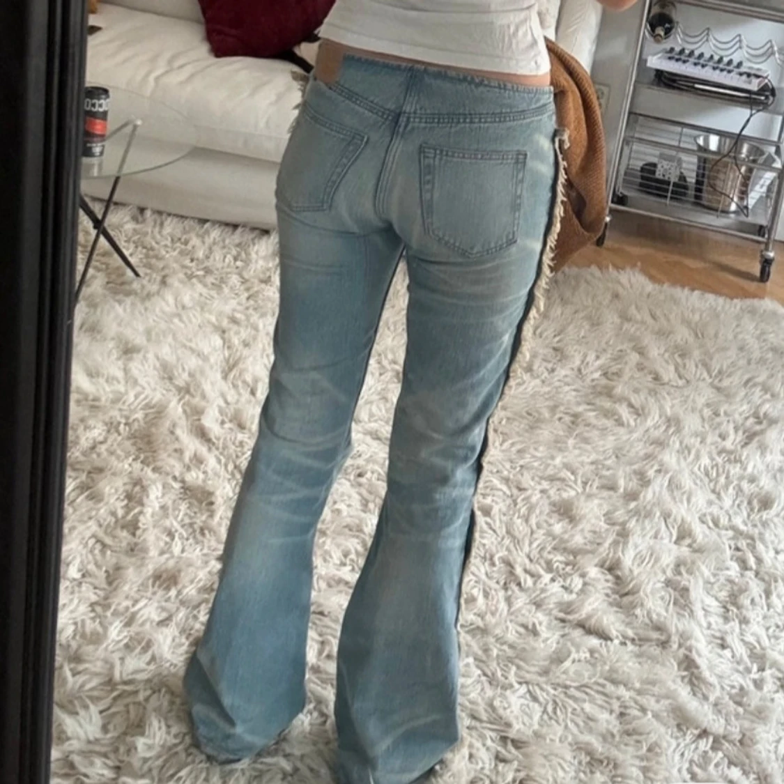 Ljusblå bootcut jeans - 2