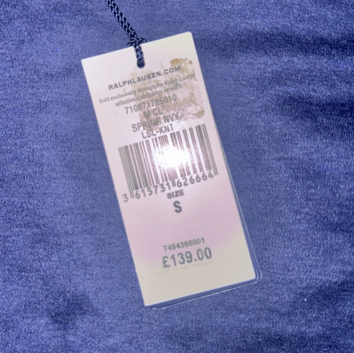 Blå långärmad pikétröja från Ralph Lauren - 1