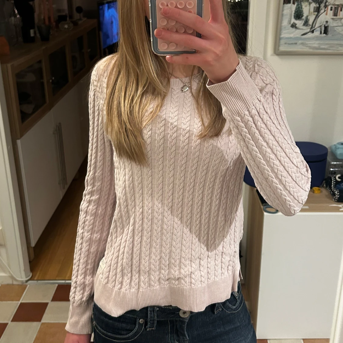 Ljusrosa stickad tröja från Odd Molly