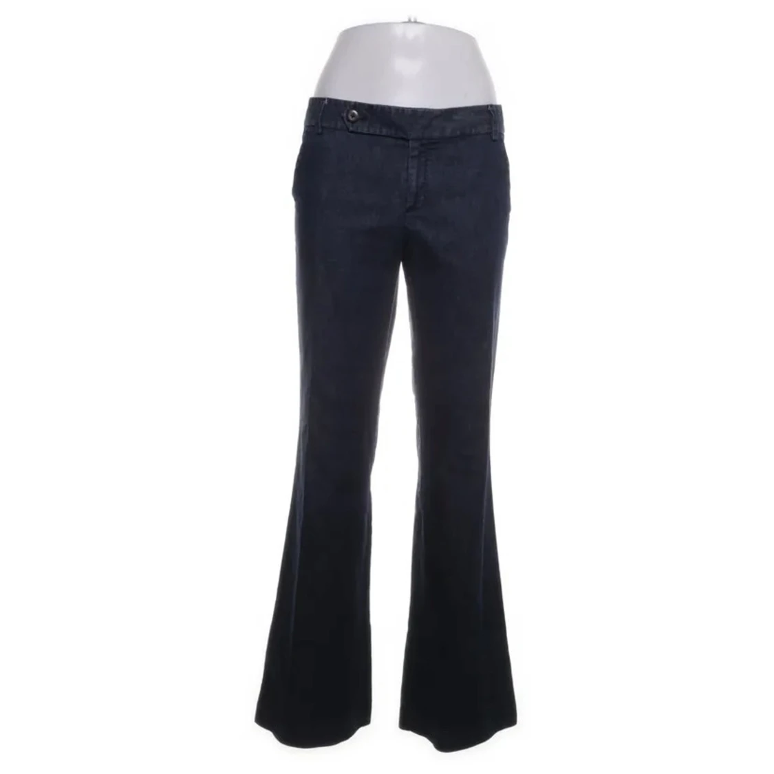 Mörkblå lågmidjade bootcut byxor