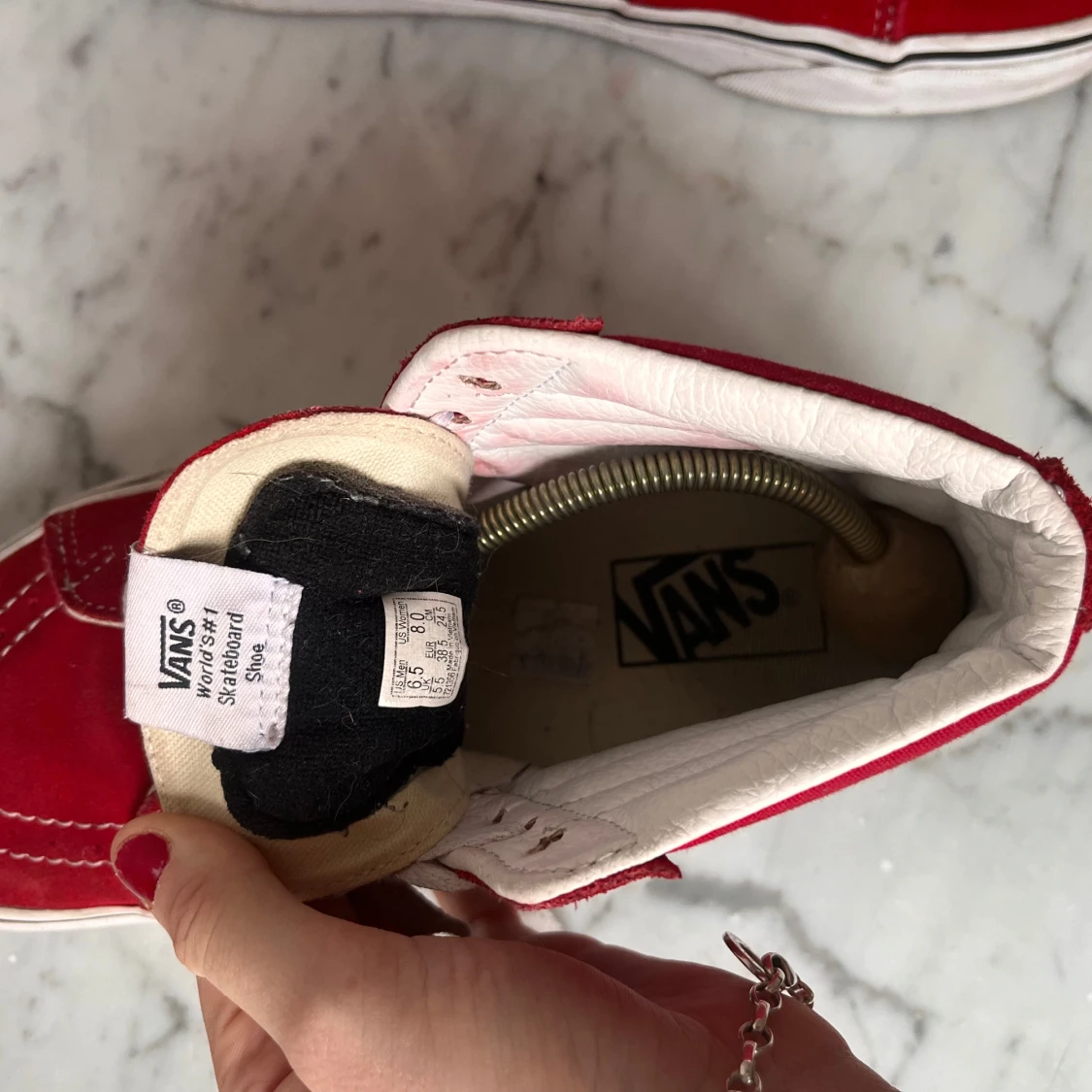 Röda sneakers från Vans - 4