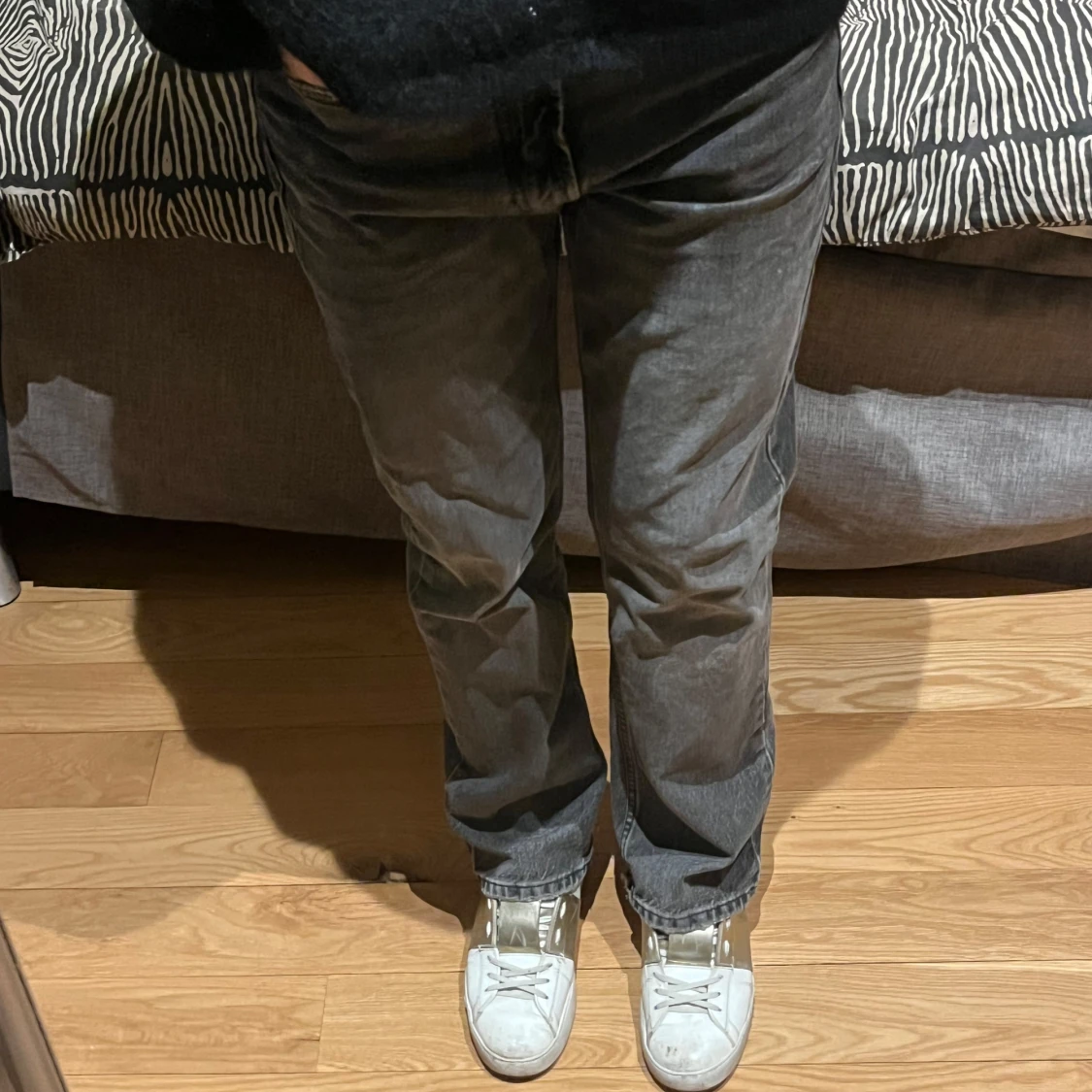 Grå jeansbyxor Zara  - 2