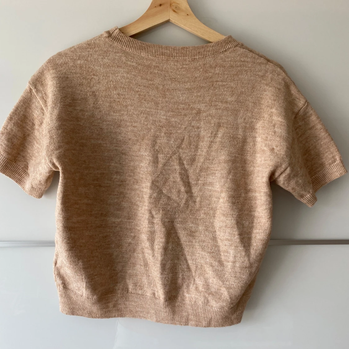 Kortärmad stickad tröja  - 92