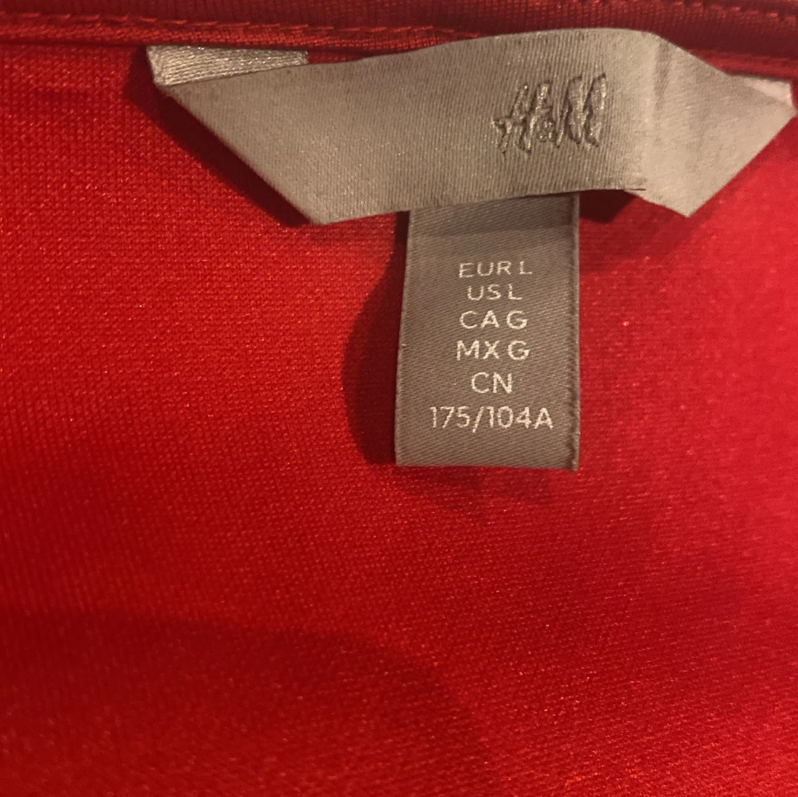 Röd långärmad topp från H&M - 1