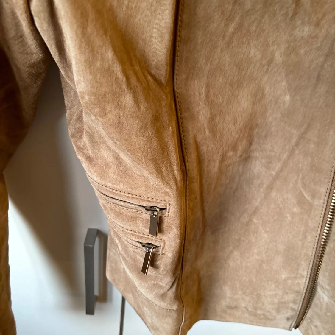 Beige skinnjacka mango  - 4