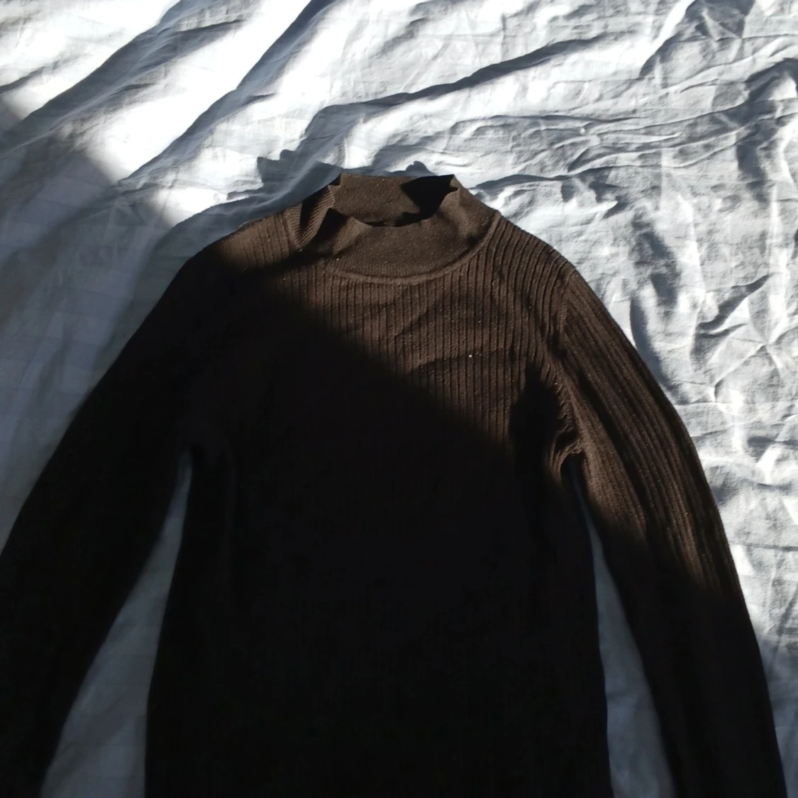 Svart ribbad polotröja från Primark