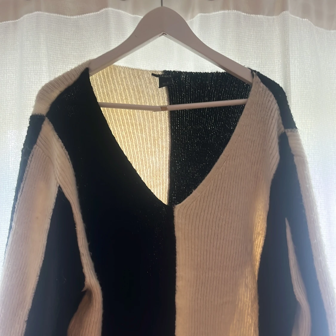 Stickad randig klänning  - 90