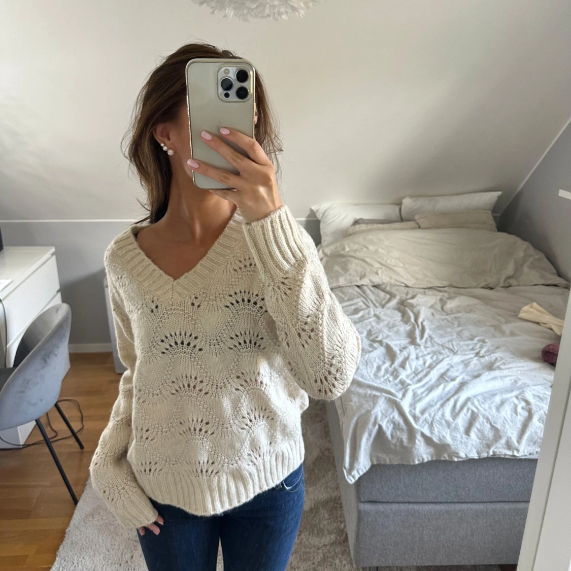 Fin stickad tröja  - 90