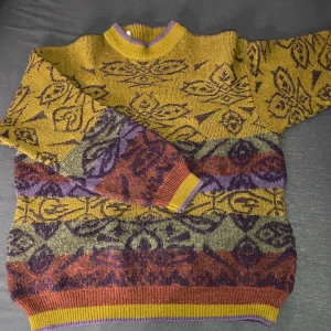 Grandpa sweater - Varm stickad tröja i höstiga färger 