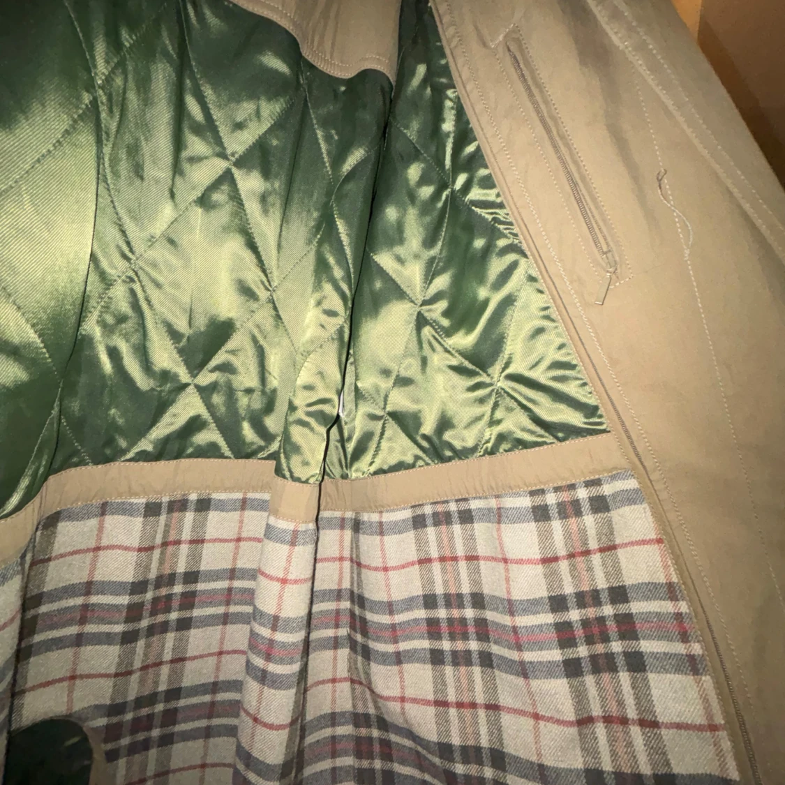 Beige trenchcoat med quiltad insida (Melka classic) - 90