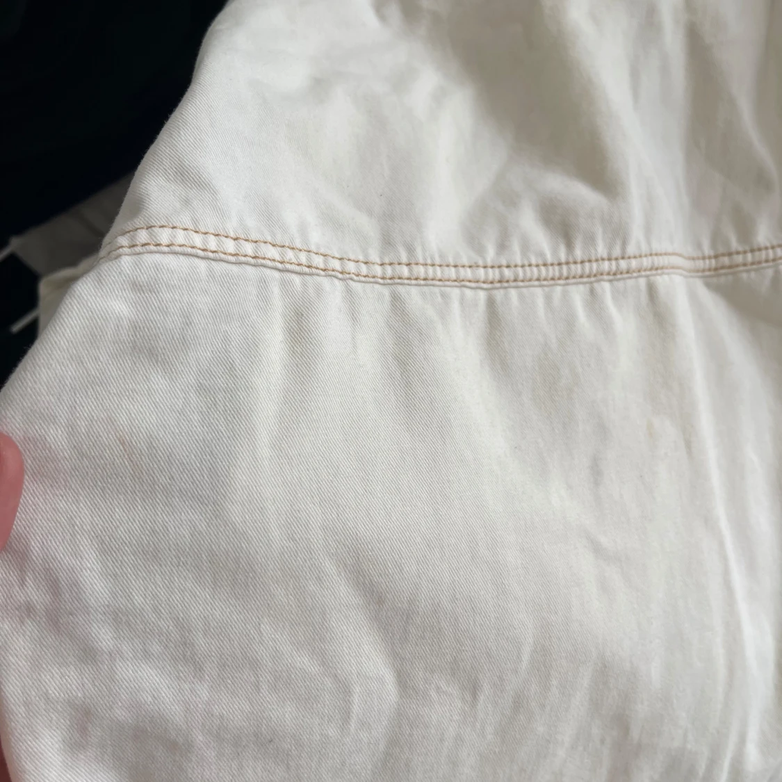 Oversized Vit jeansjacka, Gina, XS/S - 92