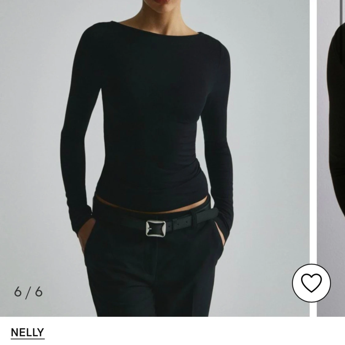 Svart långärmad topp - 90